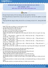 Đề thi giữa học kì 2 Sinh 11 Chân trời sáng tạo - Đề số 1